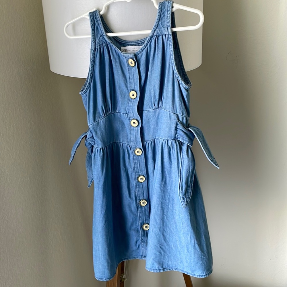 Girls zara denim dress